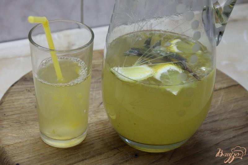 Фото приготовление рецепта: Лимонад с мятой и апельсином шаг №6