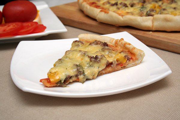 Рецепт Пицца с фаршем «по-домашнему»