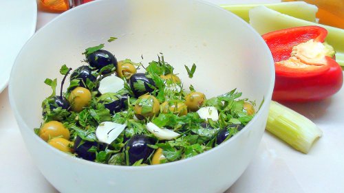 Маринованные морепродукты и овощи Маринованные морепродукты и овощи
