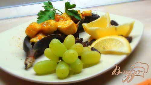 Курица с карри и бананом в банане! Быстрее чем за 10 минут :) Курица с карри и бананом в банане! Быстрее чем за 10 минут :)