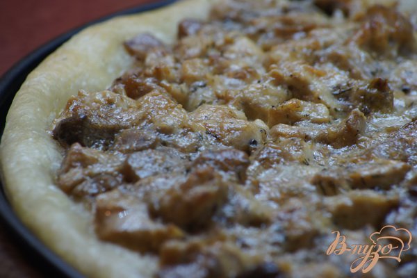 Рецепт Пицца с курицей и белыми грибами