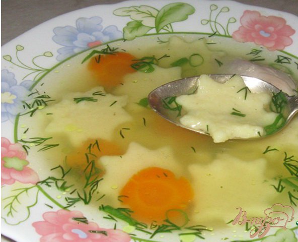 Рецепт Суп с заварными манными клецками