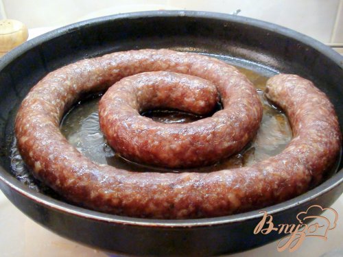 Домашняя жареная колбаса. Домашняя жареная колбаса.