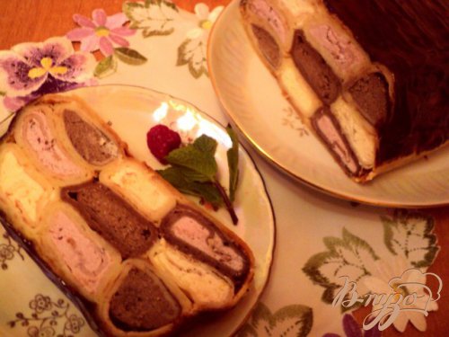 Блинный пирог с творожной начинкой. Блинный пирог с творожной начинкой.
