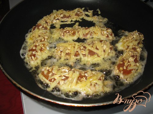 Куриные палочки (в овсяных хлопьях и сыре) Куриные палочки (в овсяных хлопьях и сыре)