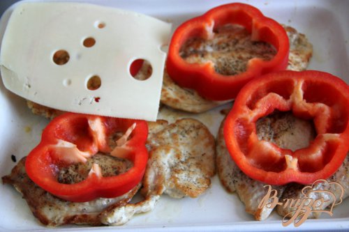 Куриные отбивные, запечённые по-цыгански Куриные отбивные, запечённые по-цыгански