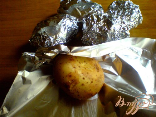 Запечённый картофель с грибным рагу Запечённый картофель с грибным рагу