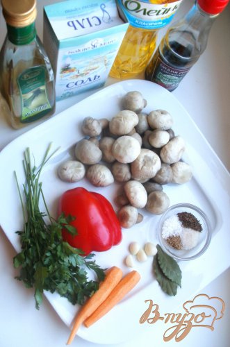 Маринованные шампиньоны с овощами и тмином Маринованные шампиньоны с овощами и тмином