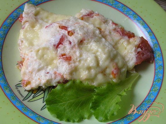 Рецепт Омлет с сыром и помидорами