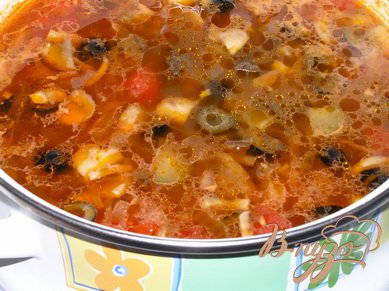 Постная грибная солянка Постная грибная солянка