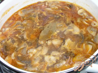 Постная грибная солянка Постная грибная солянка