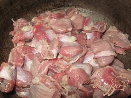Плов с куриными желудками Плов с куриными желудками