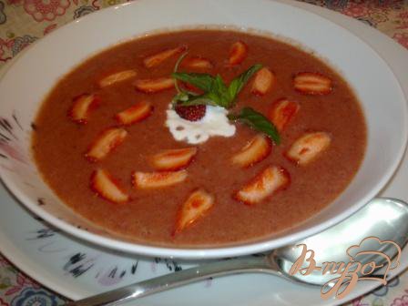Рецепт Холодный клубничный суп с имбирем