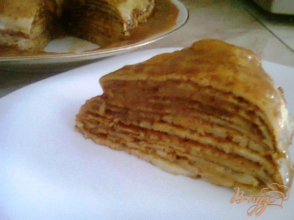 Рецепт Блинный торт с ирисками.