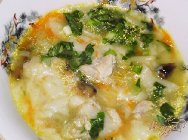 Рецепт Суп-лапша с грибами и мясом