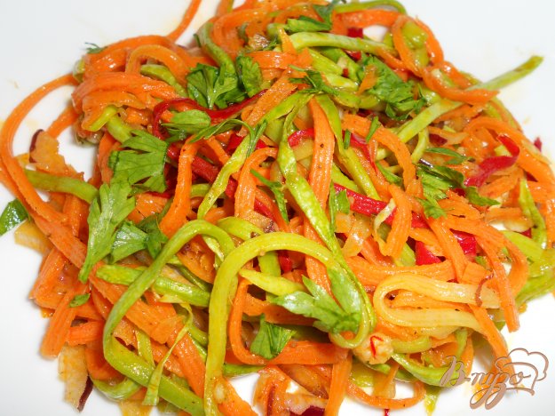 Рецепт Цветная лапша из овощей по-корейски