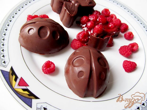 Рецепт Малиновое желе в шоколаде