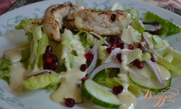 Рецепт Куриный кебаб с салатом