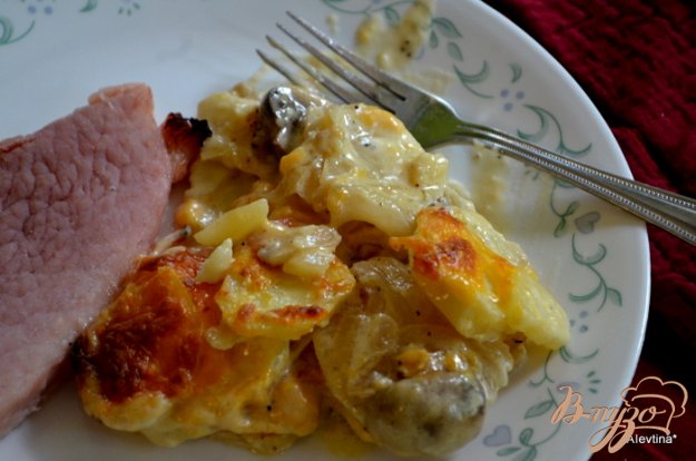 Рецепт Картофельная запеканка с грибами и сыром