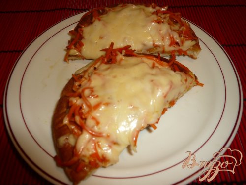 Хрустящая пита с морковью-по корейски и сыром Хрустящая пита с морковью-по корейски и сыром