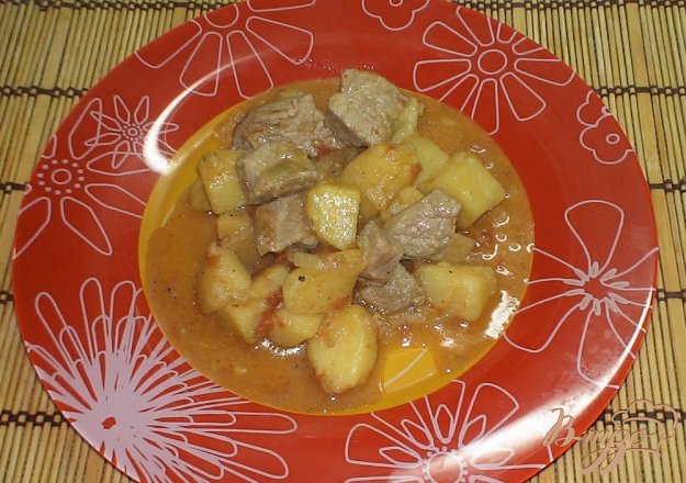 Рецепт Картошка тушеная со свининой