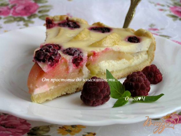 Рецепт Яблочный пирог с малиной