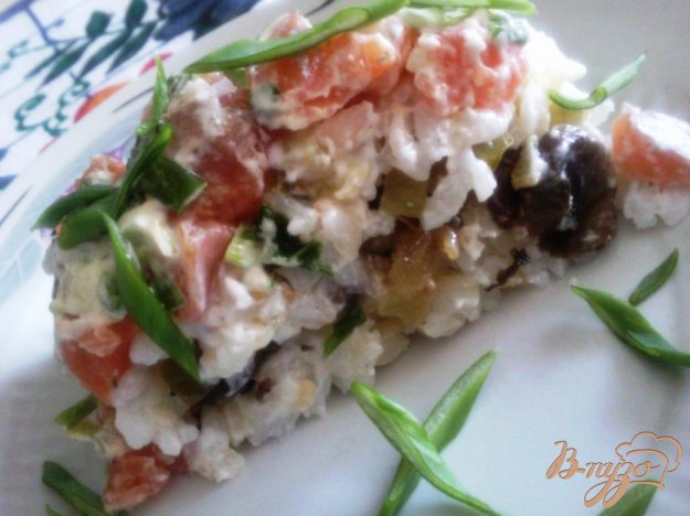 Рецепт Рисовый салат с красной рыбой