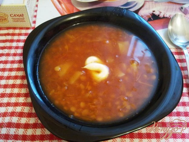 Рецепт Суп томатный с чечевицей