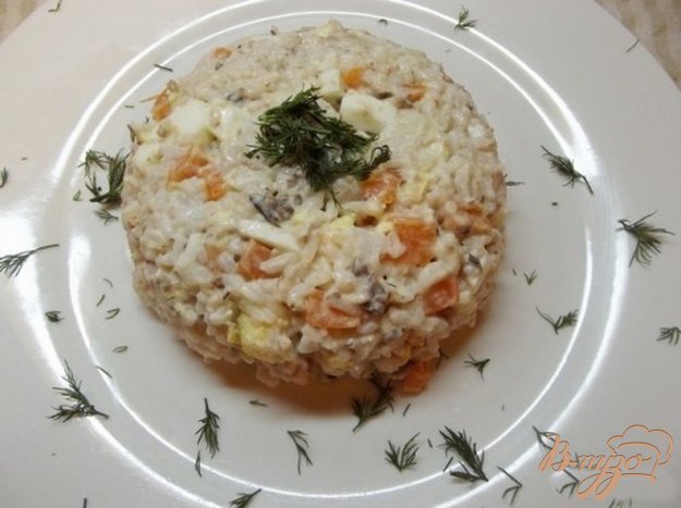Рецепт Рыбный салат с рисом