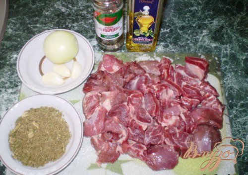 Говядина с луком, чесноком и зеленью Говядина с луком, чесноком и зеленью