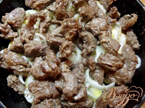 Праздничный картофель с мясом Праздничный картофель с мясом