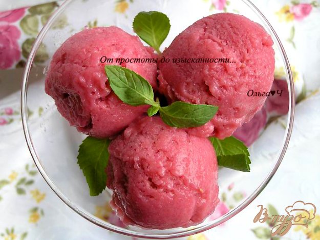 Рецепт Малиновое мороженое (постное)