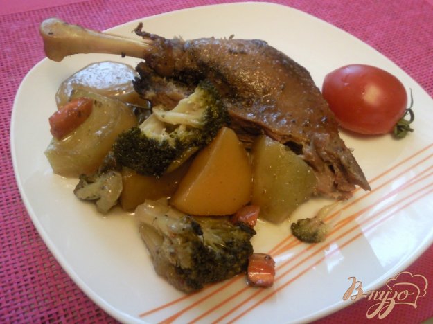 Рецепт Утка, запеченная с овощами