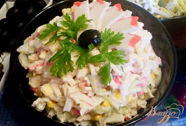 Рецепт Салат из морепродуктов