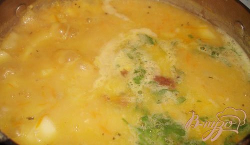 Гороховый суп на курице холодного копчения Гороховый суп на курице холодного копчения