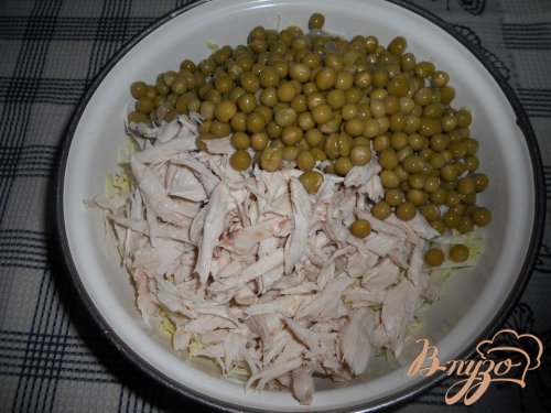 Легкий салат с курочкой и пекинской капустой Легкий салат с курочкой и пекинской капустой