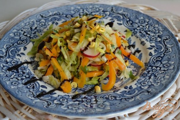 Рецепт Овощной салат с миндалем
