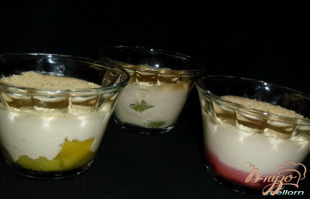Рецепт Десерт из запеченной ряженки с фруктами и ягодами