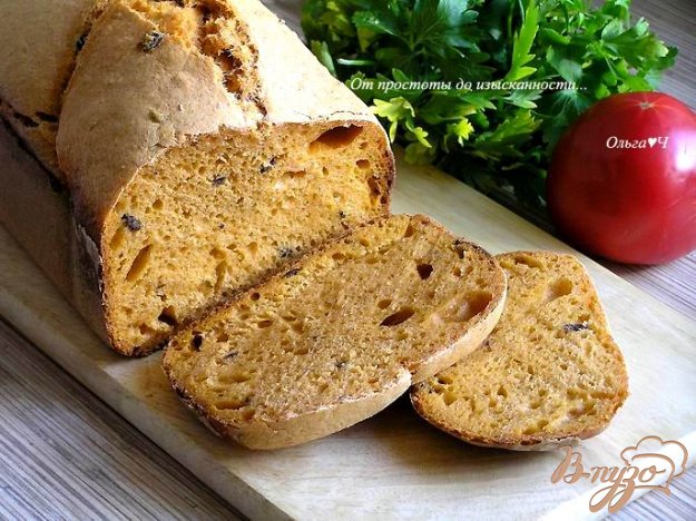Рецепт Томатный хлеб с маслинами и овсяными отрубями