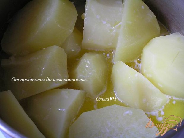 Картофельное пюре с зеленью и творожным сыром Картофельное пюре с зеленью и творожным сыром