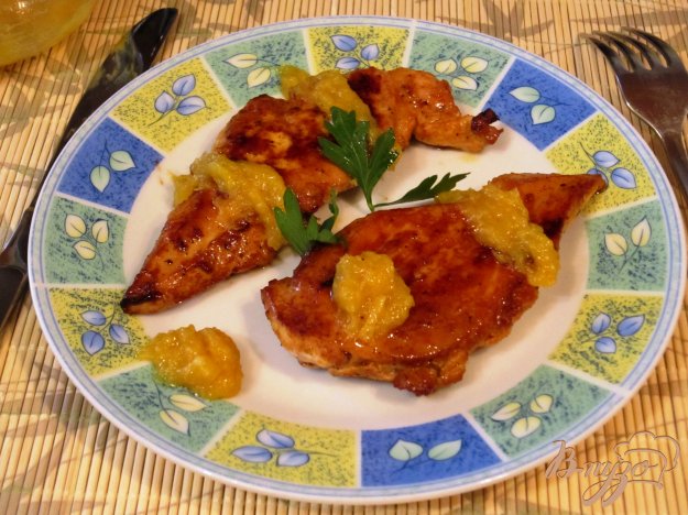 Рецепт Куриное филе под апельсиновым соусом