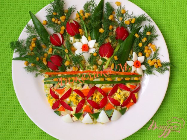Рецепт Салат "Букет весенних цветов"