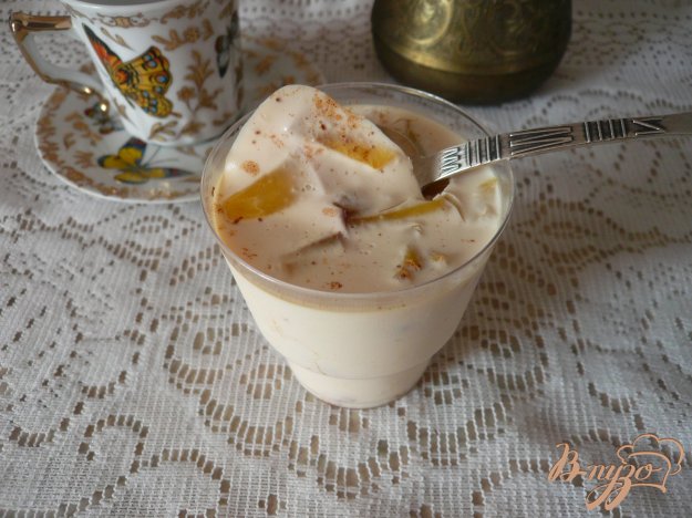 Рецепт Желейный десерт с персиком и корицей