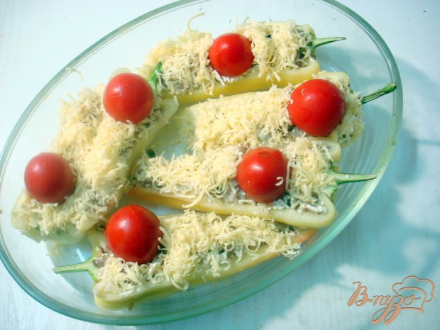 Перец фаршированный грибами, рисом и сыром Перец фаршированный грибами, рисом и сыром