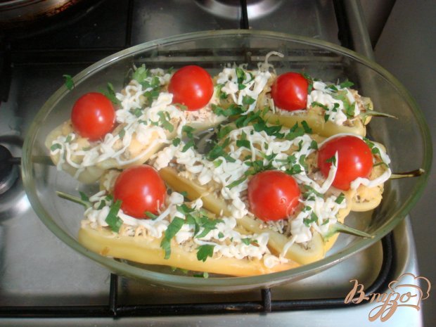 Перец фаршированный грибами, рисом и сыром Перец фаршированный грибами, рисом и сыром
