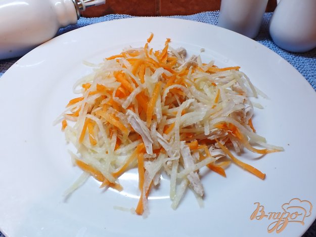Рецепт Салат мясной с морковью и дайконом