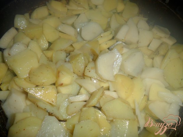 Жареный картофель с аджикой Жареный картофель с аджикой