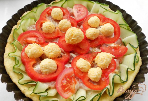 Пирог из песочного теста с курицей и овощами Пирог из песочного теста с курицей и овощами