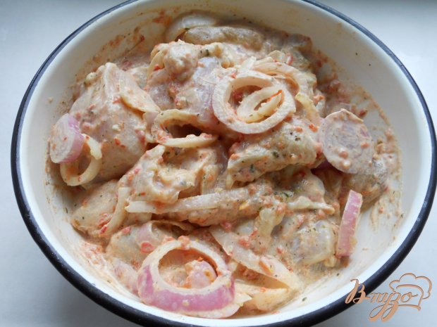 Шашлык куриный в кефирно-томатном маринаде, в духовке Шашлык куриный в кефирно-томатном маринаде, в духовке