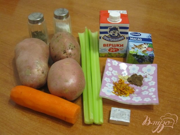 Рецепт Суп-пюре с картофелем и сельдереем
